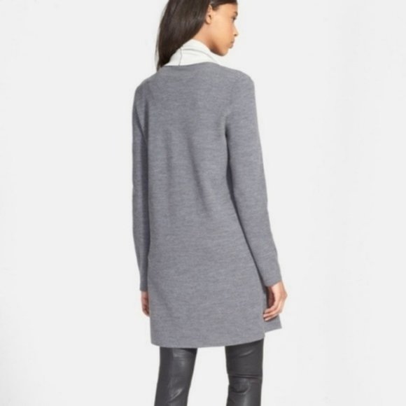 VINCE Two-Tone Drape OPEN FRONT JACKET SMALL elegant chic colorblock - Picture 2 of 8